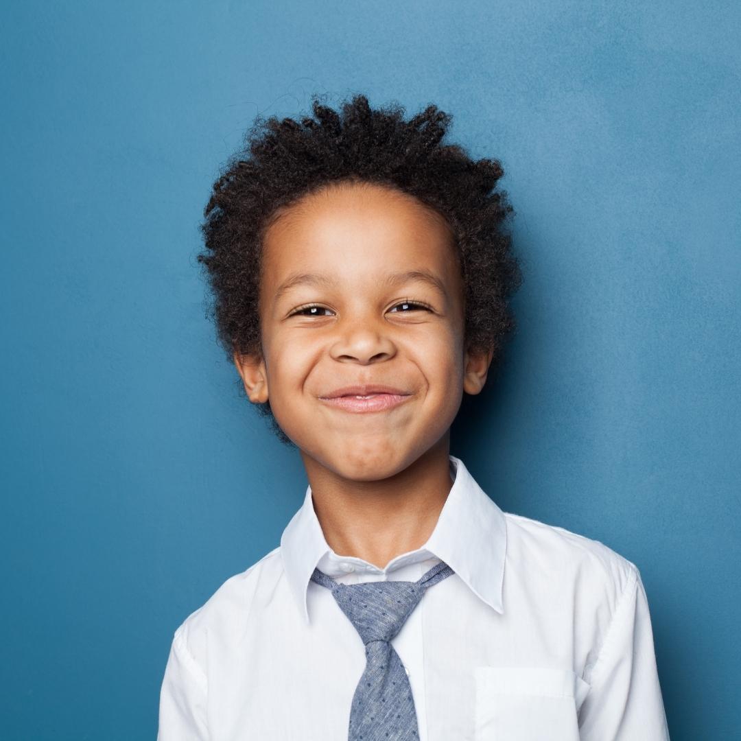Little boy smiling for photo